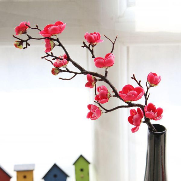 

decorative flowers & wreaths 60cm artificial plum flower tree branch silk for wedding home decoration cherry blossoms fake