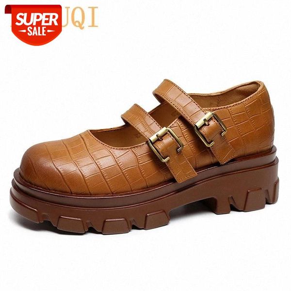 

aiyuqi shoes women spring 2021 new natural genuine leather fashion high heel ladies shoes thick-soled female mary jane #tb9r
