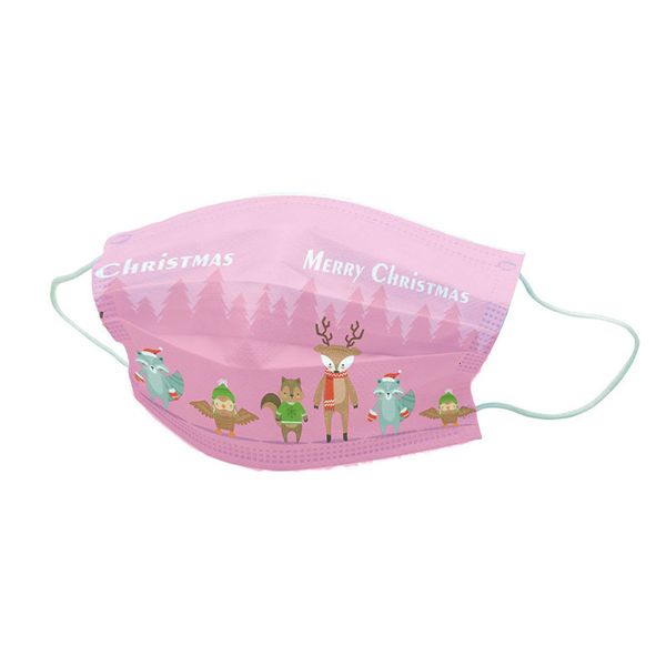 

series of disposable printed masks for children christmas