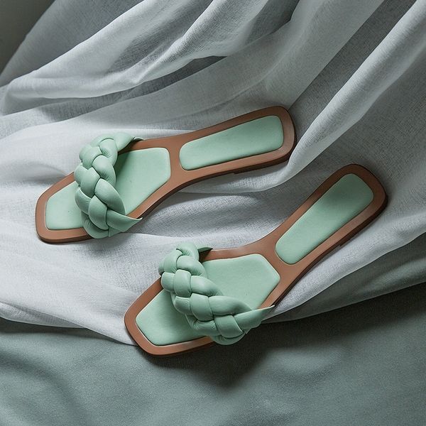 

2021 venda quente femininas novo alta qulaity sandlias azul verde bege casuais chinelos sapatos sbch, Black