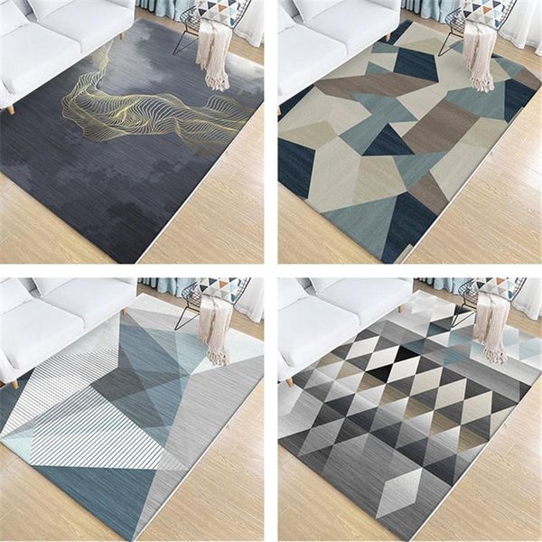 

carpets nordic style geometric living room carpet flannel point plastic anti-slip dining kitchen floor area rug decor bedroom