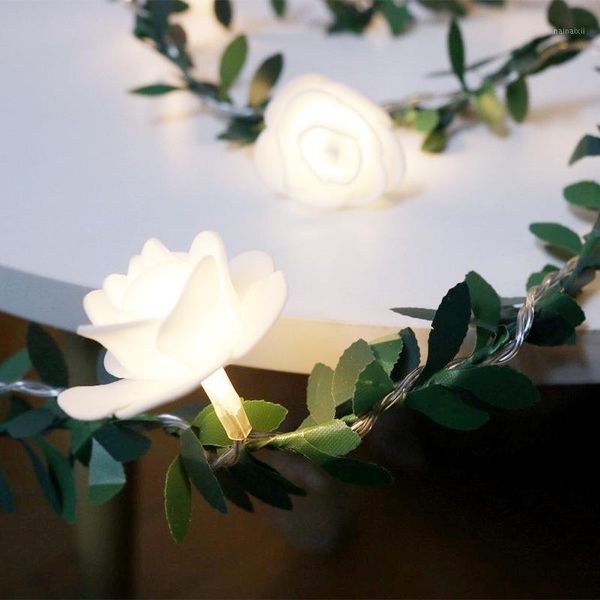 

battery box durable romantic super bright rose vine led light string rose light string post diy christmas yard wedding1