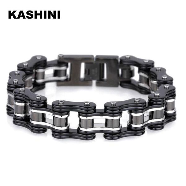 

link, chain black motorcycle bracelet men's bicycle stainless steel vintage couple