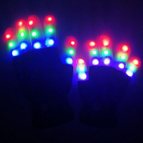 

flashing gloves glow led rave light finger lighting miblack party supplies glowing rave flashing glove party decor dropship a