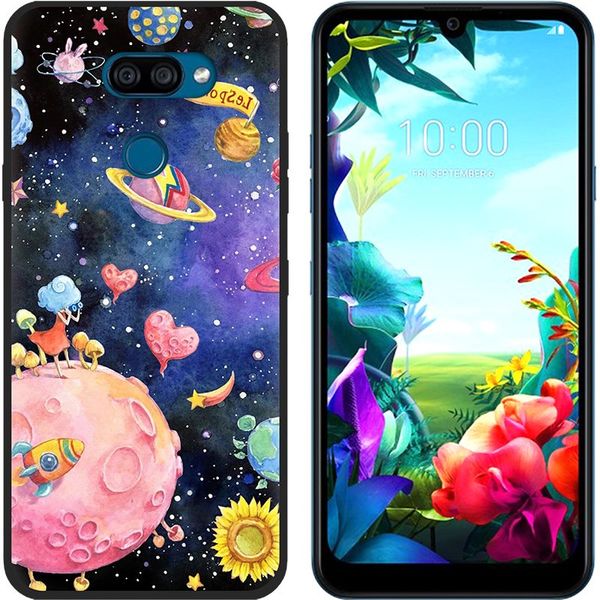 

shockproof anti-dust phone case for lg k40s wristband lanyard silicone phone holder waterproof dirt-resistant back cover tpu