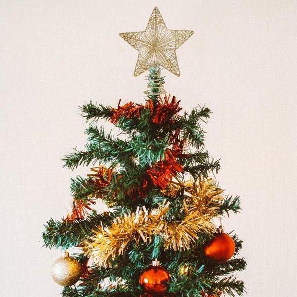 

1pc exquisite star hanging decor pentagram pendant shiny christmas tree ornament1