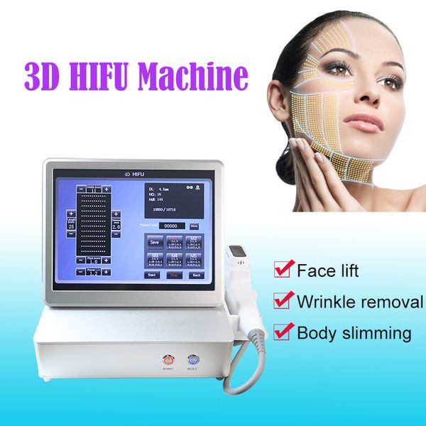 Promozione 3D hifu ultrasuoni focalizzati ad alta intensità HIFU macchina di bellezza salone lifting del viso rassodamento della pelle dimagrimento del corpo