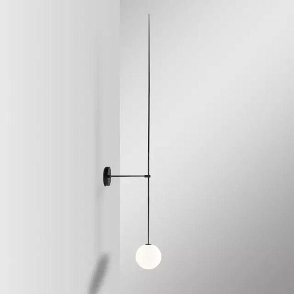 

wall lamp loft nordice light gooseneck crystal nordic decoration home led glass ball bedroom bedside living room lamp1