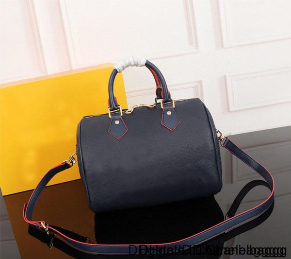 

high m40319 the women real leather boston fashion inclined shoulder bag pillow mono handbag crossbody bags date code