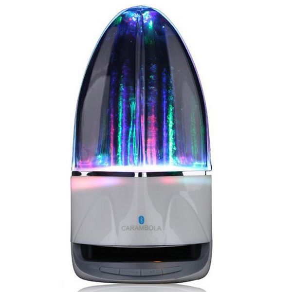 Portátil Music Speaker Fountain Luzes Coloridas Computador Telefone Celular Subwoofer Subwoofer Dança de Água Carambola Criativo