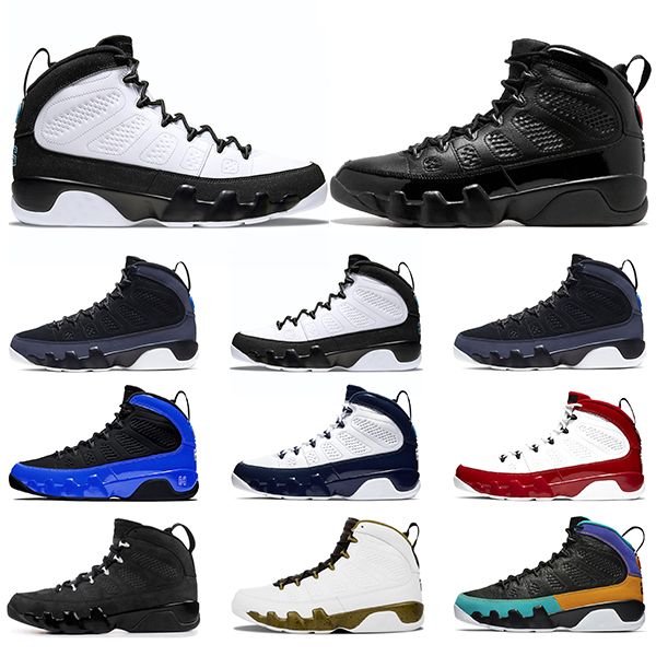 

jumpman basketball shoes 9 9s racer blue bred unc gym red mens sports trainers sneakers size 7-13