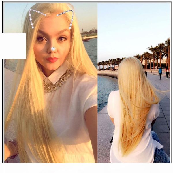 

150% density 613 blonde full lace human hair wigs with baby hair straight brazilian virgin lace wigs pre plucked, Black