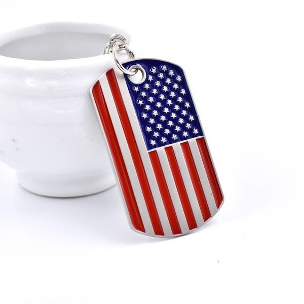

jack 2pcs union stylish unique fashion creative simple keychain country american national flag, Silver