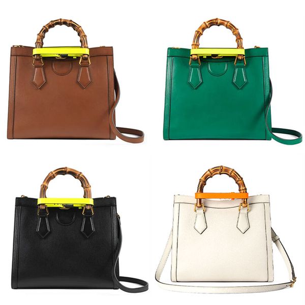 

diana small tote bag women shoulder handbag bamboo handles real leather print flowers single-shoulder bag with double hardware