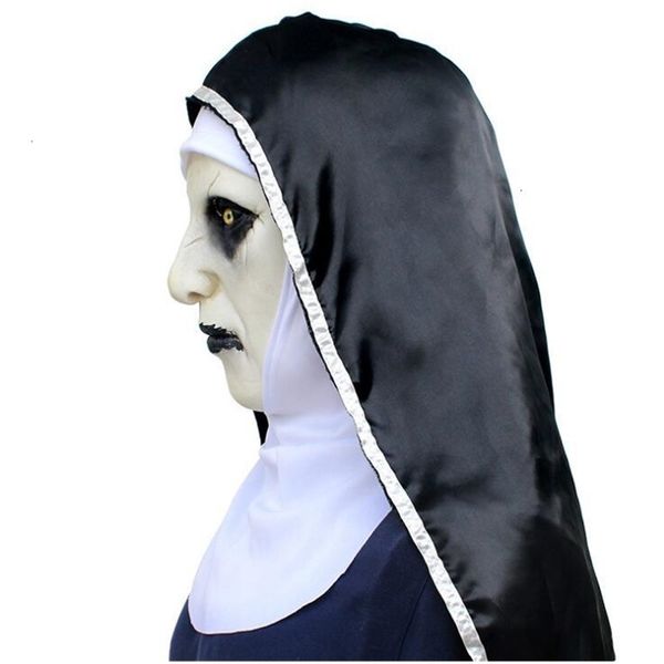 

horror scary cosplay new mask the nun valak latex masks with headscarf full face helmet halloween party props