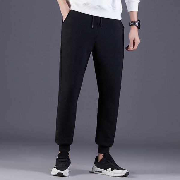 

men pants trousers athletic drawstring casual winter pocket sweatpants, Blue