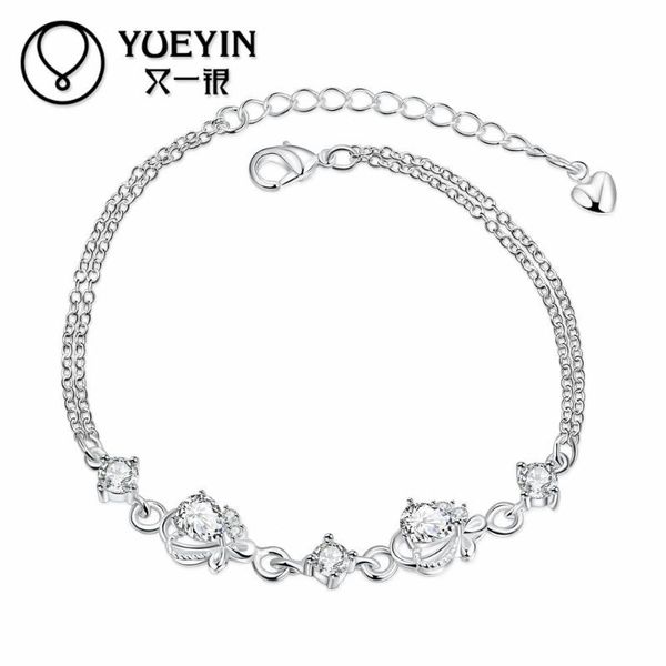 

charm bracelets silver plated bracelet&bangles for women bridal jewelry bracelet llaveros gift wholesale retail brilliant, Golden;silver