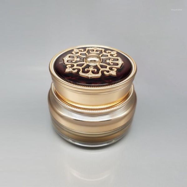 

storage bottles & jars luxury cream container,50g gold/white face skin care jar1