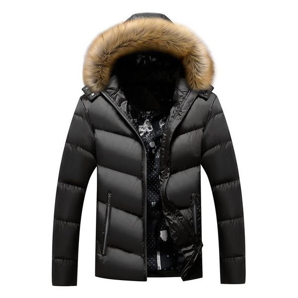 

winter jacket men streetwear thick parka male fashion young hip hop cotton-padded jacket quality outwear coats 2020 new, Black