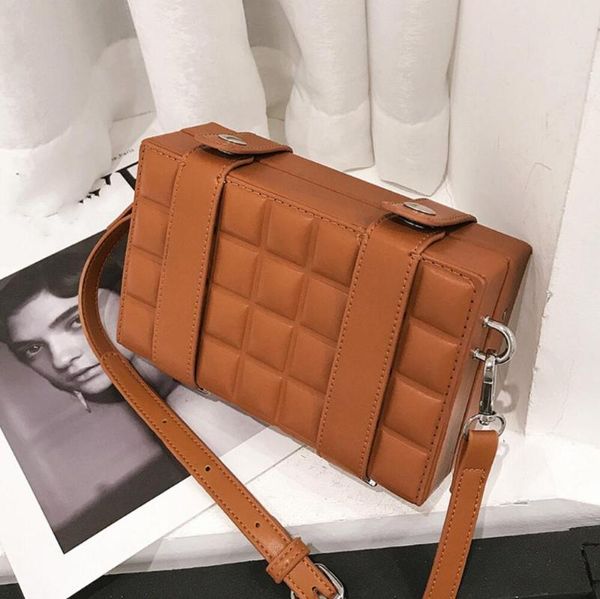 

cross body lattice square crossbody bag 2021 fashion pu leather women's designer handbag vintage shoulder messenger