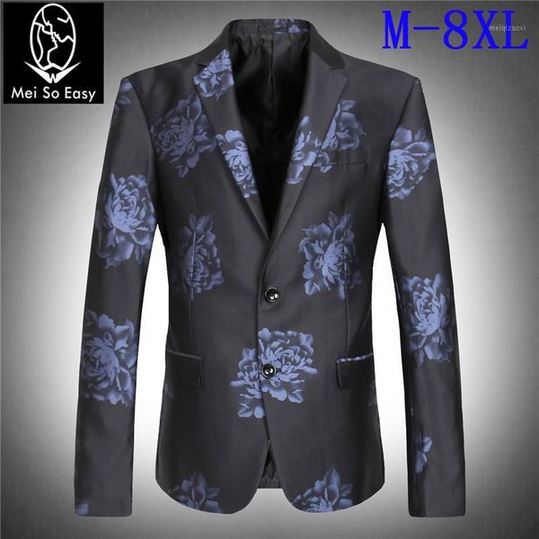 

men's suit jacket blazer flower extra large super big autumn lose money for sell plus size m -4xl 5xl 6xl 7xl 8xl1, White;black