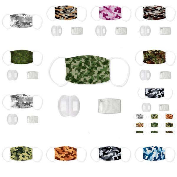 

camouflage for men women with filters dustproof anti-dust anti-smog breathable washable outdoor sports cycling face masks 2 nr5wa
