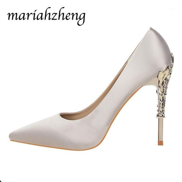 

meriahzheng 10cm fashion heel women's shoes stiletto high heel shallow mouth pointed satin single shoes wedding ds1, Black