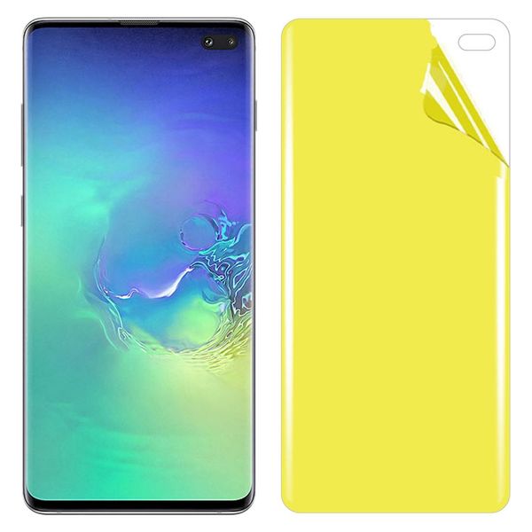 

for galaxy s10 plus soft tpu full coverage front screen protector