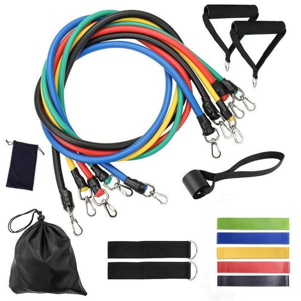

resistance bands fitness equipment accessories set 11-17pcs kit exercise elastics for training workout home band bodybuilding