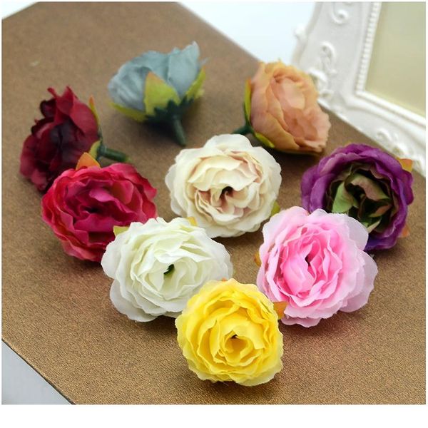 

10pcs european artificial silk peony flower heads for wedding home party decoration diy bride bouquet mini fak jllhym