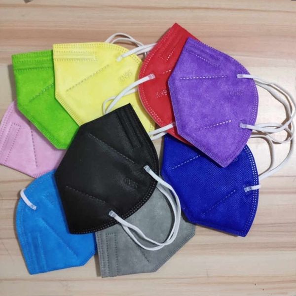 

kn95 mask 95% filter ffp2 face mask men women activated carbon breathing respirator valve 5 layer masks black white colorful facemask