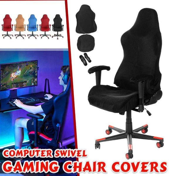 

elastic waterproof electric gaming competition chair covers household office internet cafe rotating armrest stretch chair cases