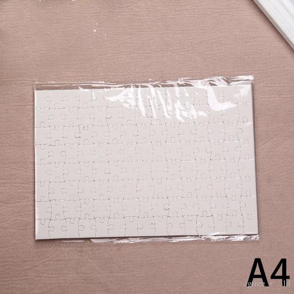 

sublimation puzzle a4 size diy sublimation blank puzzles white puzzle jigsaw 80pcs heat printing transfer handmade gift