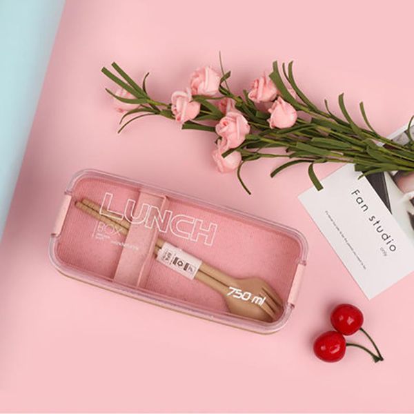 

baispo 900ml микроволновый пенч-коробка пшеницы солома bento коробка с посудой 3 слоя еда контейнер для хранения пищевых пищевых ящиков sqci