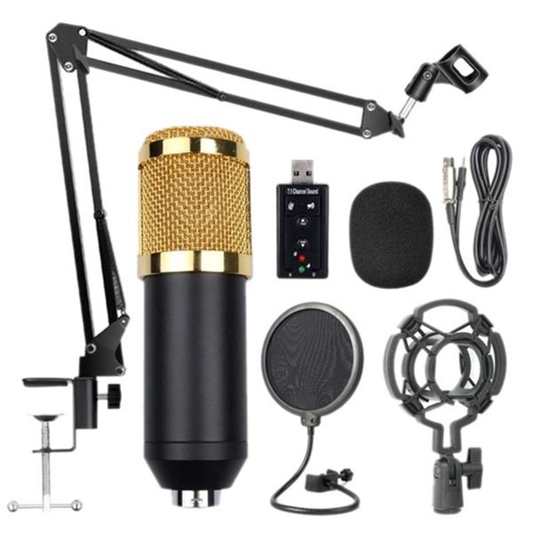 

bm800 professional suspension microphone kit studio live stream broadcasting recording condenser microphone set