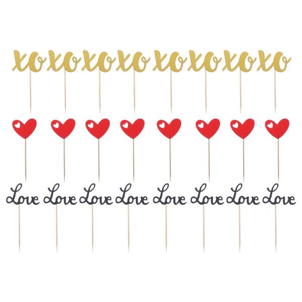 

greeting cards 24pcs glitter cake picks er ornament supplies for valentine's day