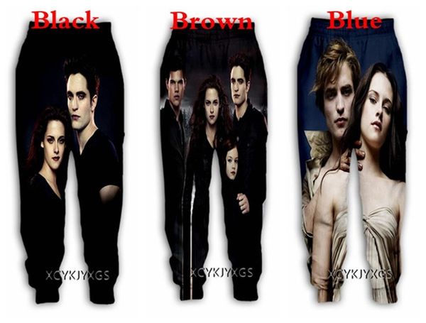 

the twilight 3d funny menpants 3d print comfortable funny sweatpants cool style plus size m05, Black