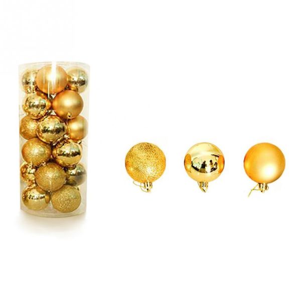 

24pcs lot 3 4cm christmas tress hanging decorations round ball bauble hanging xmas party ornament decorations for home diy party wmtsob