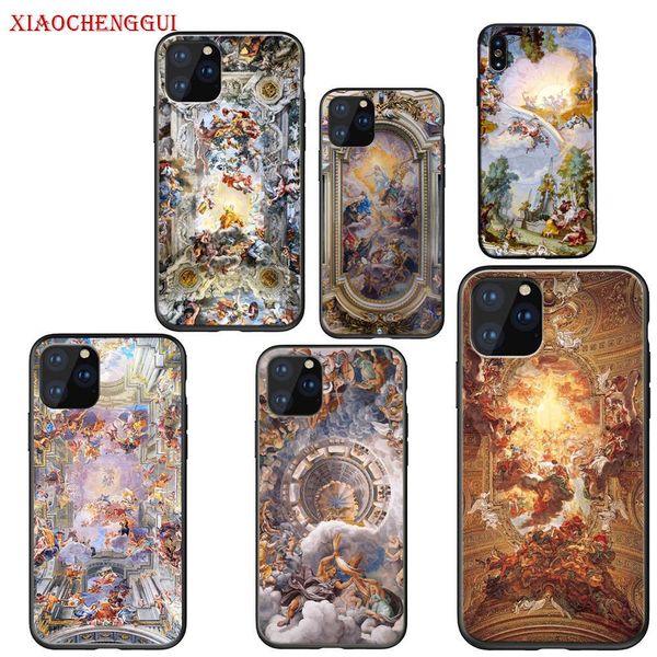 

sewqsoft silicone rubber sheath with renaissance art painting for vip se 6 6s 7 8 plus x xr 11 12 pro max 5 5svtrvgt