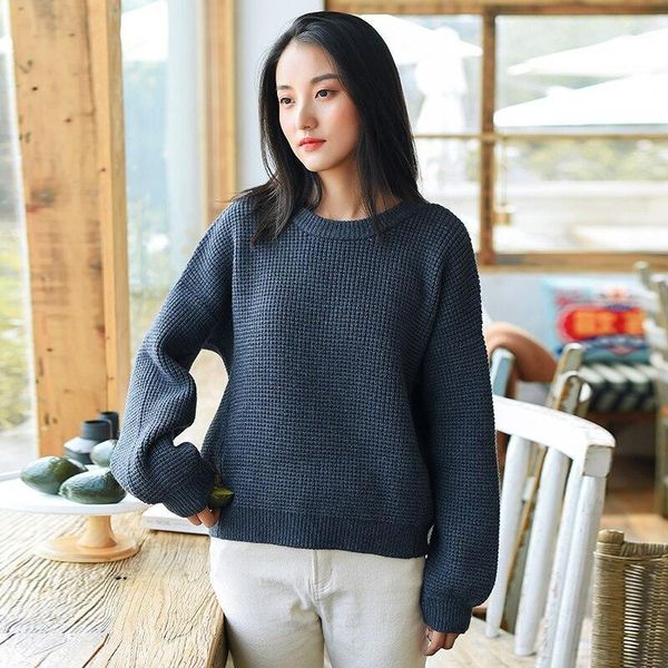 

fairynatural ladies pullover sweaters korean style 2020 autumn spring loose female sweet casual long sleeve knitted sweater1, White;black