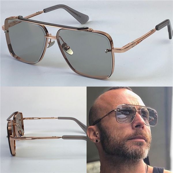 

new sunglasses men design metal vintage sunglasses fashion style square cutting lens frameless uv 400 lens with case, White;black