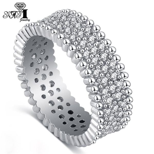 

yayi jewelry fashion women ring go around white zircon silver color engagement rings wedding rings party, Slivery;golden