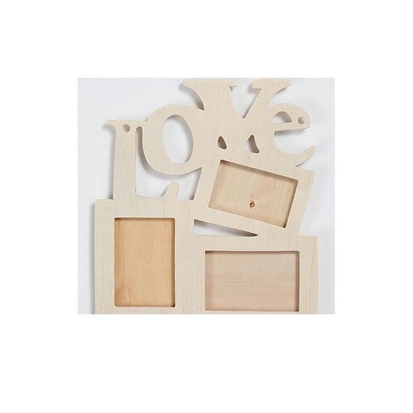 

21.5x19.5cm деревянные diy фоторамка полые любовные буквы семейное фото держатель фото держатель для хранения фоторамки для pict bbyqlp