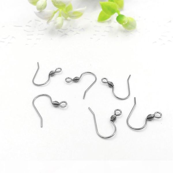 

200pcs lot surgical stainless steel covered silver plated earring hooks nickel earrings clasps for diy findings wholesale