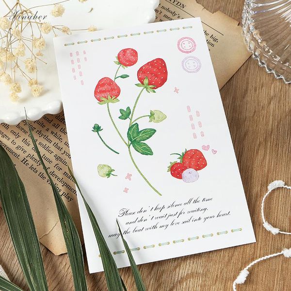 

xinaher 30 шт. лот творческие клубники грибные растения студент открытка открытка открытка рождественская открытка открытка на день рождения