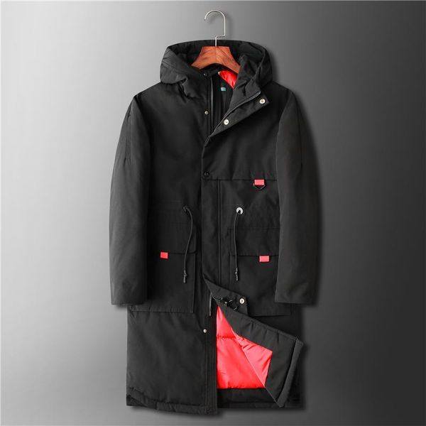 

5xl 6xl 7xl 8xl large size casual loose padded jacket 2020 winter brand clothing thick and warm men's fashion long hooded parka, Black