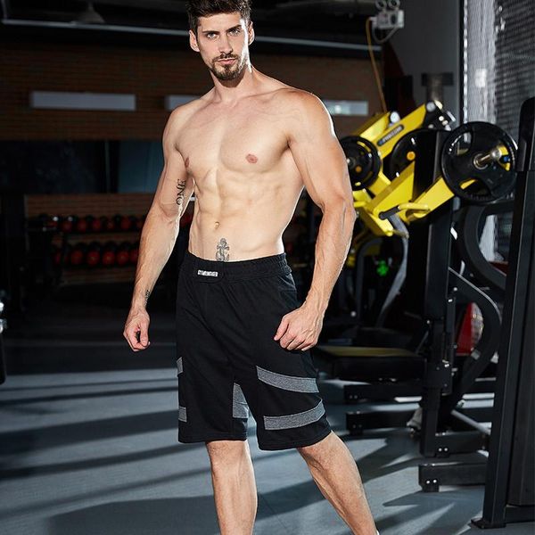 

new fitness brand men's shorts summer men's sports pants gym training shorts jogging comfortable breathable casual, White;black