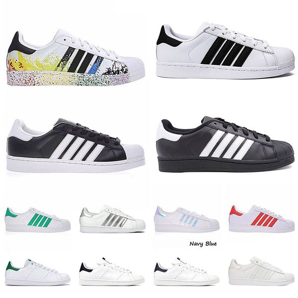 

superstars fashion womens casual shoes stan smith multicolor triple black red green pink rainbow silver platform outdoor runner sneakers