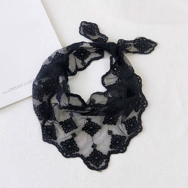 

triangle small scarf women polyester scarf hair ties bands headband lace embroidery prints shawl summer long wraps scarves q sqcngl