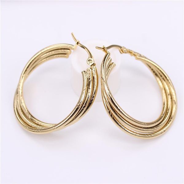 

stainless steel earrings two styles to choose twisted wire fashion earrings with a variety of clothing prom choose sl85, Golden;silver